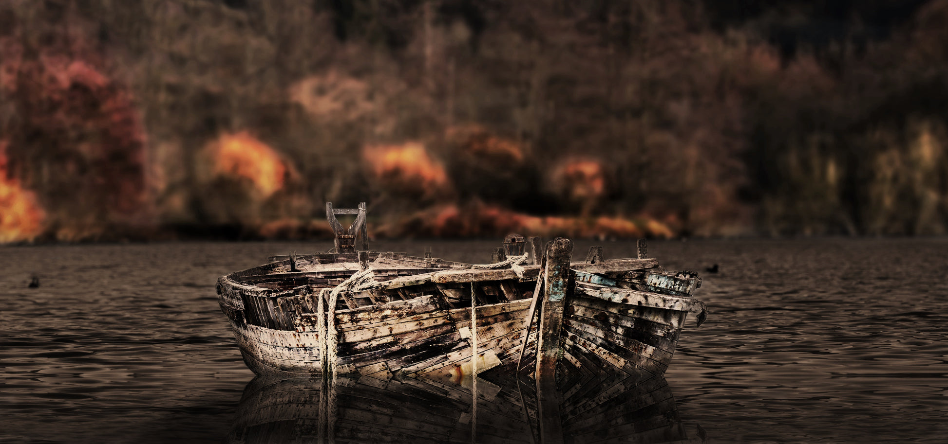 Old Boat on River Photograph Print 100% Australian Made