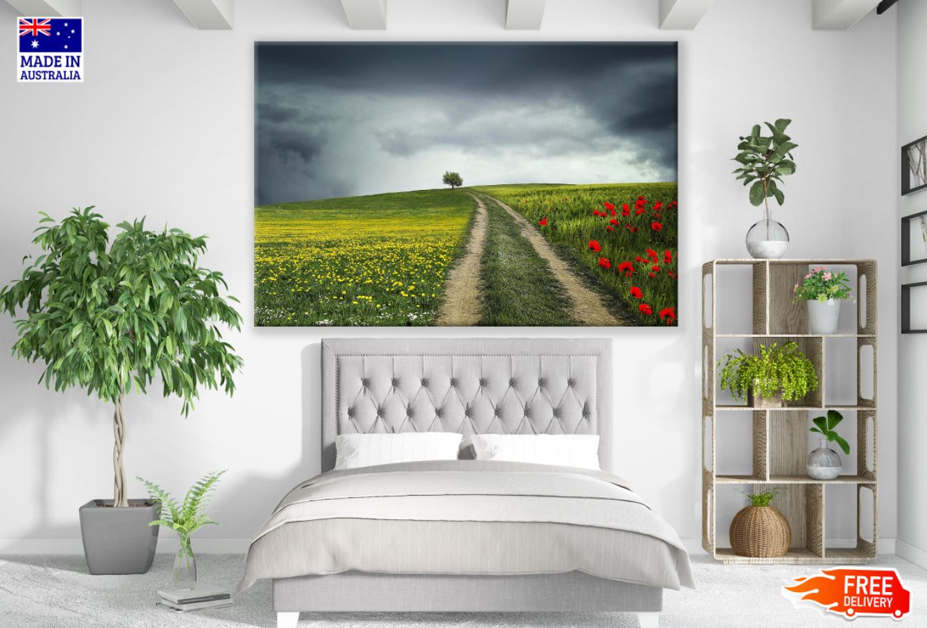 Flower Field Scenery Photograph Print 100% Australian Made