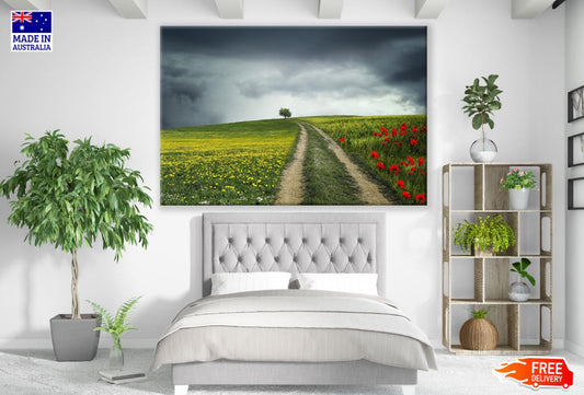 Flower Field Scenery Photograph Print 100% Australian Made