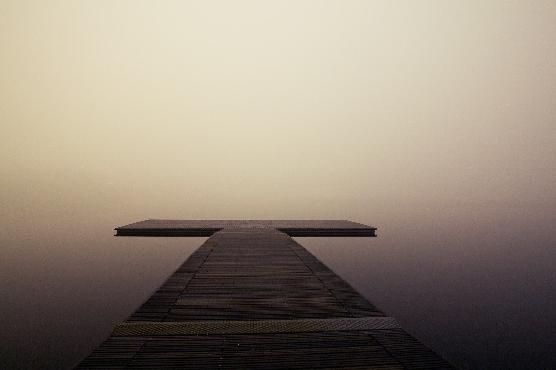 Wooden Pier Over Misty Lake View Home Decor Premium Quality Poster Print Choose Your Sizes