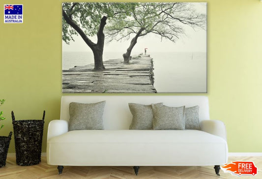 Tree on Pier Scenery Photograph Print 100% Australian Made
