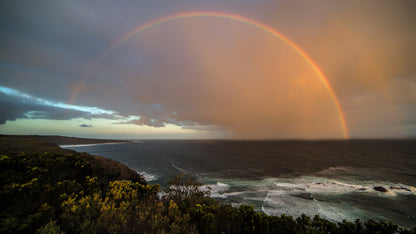 Rainbow Over Sea at Sunset View Photograph Print 100% Australian Made