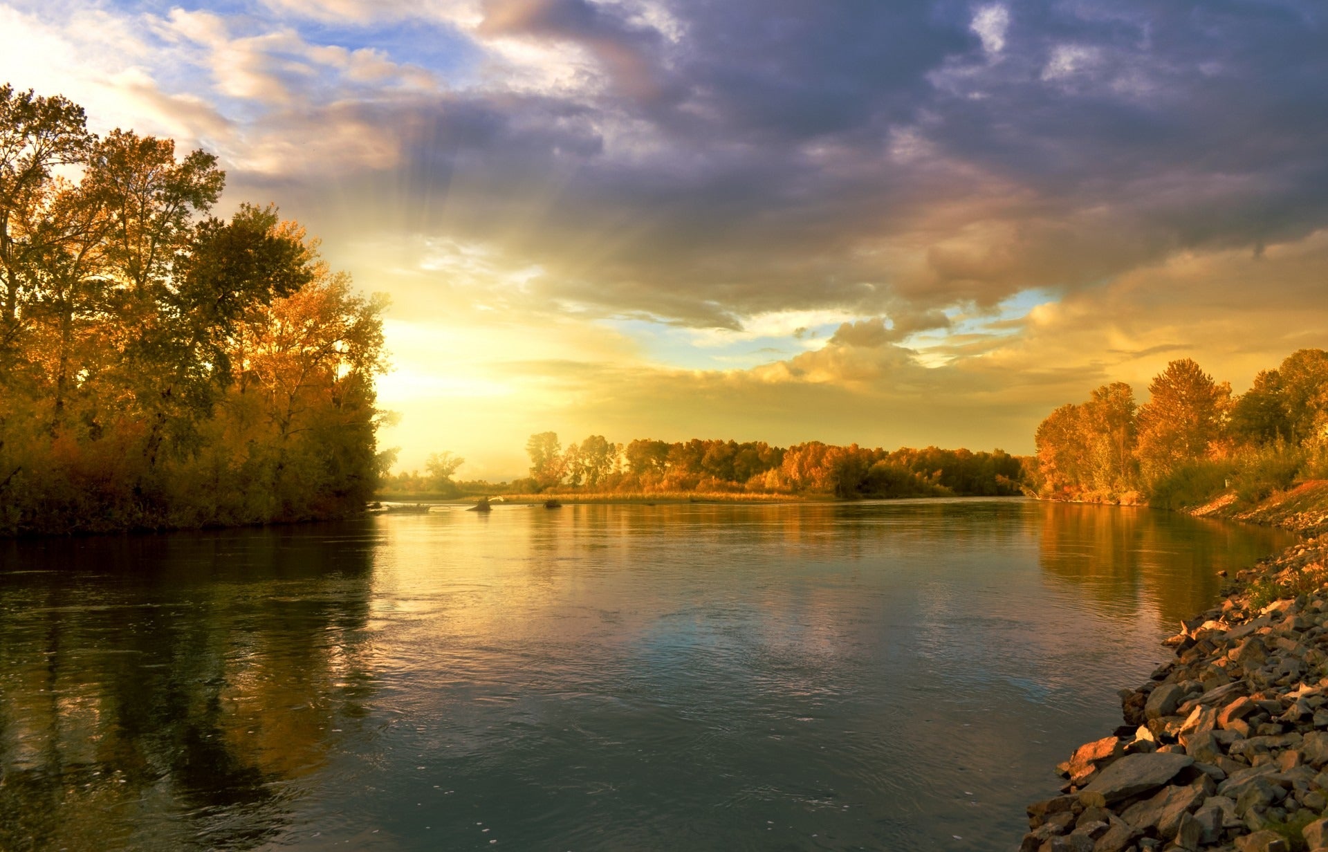 Lake & Forest Sunset Scenery Photograph Print 100% Australian Made