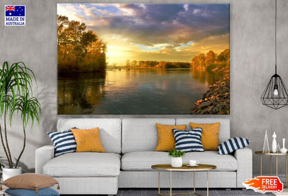 Lake & Forest Sunset Scenery Photograph Print 100% Australian Made