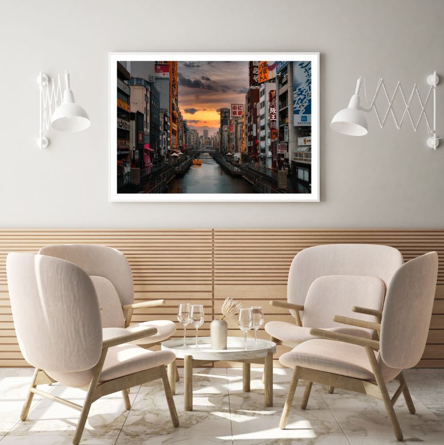 City Canal Sunset Photograph Home Decor Premium Quality Poster Print Choose Your Sizes