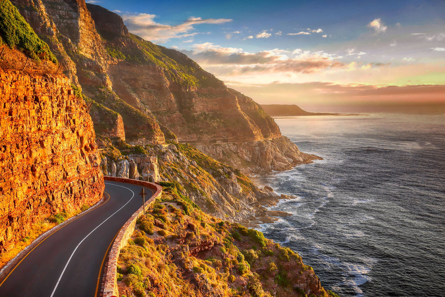 Road Near Sea Sunset Photograph Home Decor Premium Quality Poster Print Choose Your Sizes