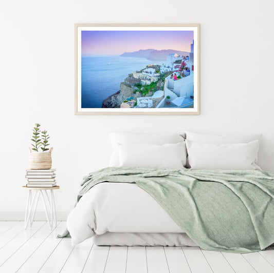 Houses Near Sea Scenery View Home Decor Premium Quality Poster Print Choose Your Sizes