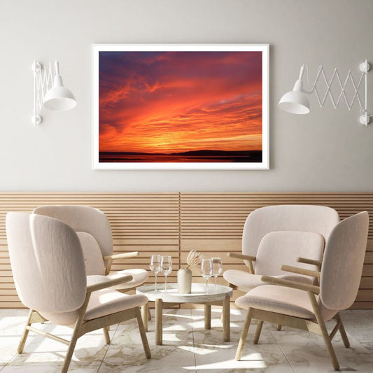 Sea Sunset Scenery Photograph Home Decor Premium Quality Poster Print Choose Your Sizes