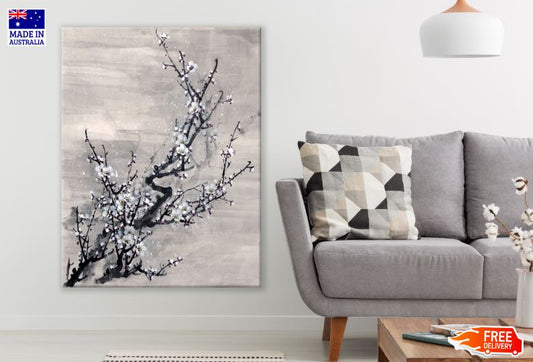 Flower Tree Branch Watercolor Painting Print 100% Australian Made