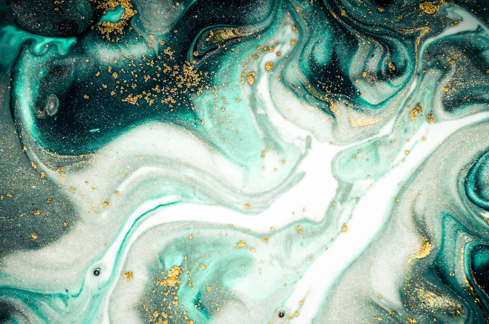 Green & Gold Abstract Design Home Decor Premium Quality Poster Print Choose Your Sizes