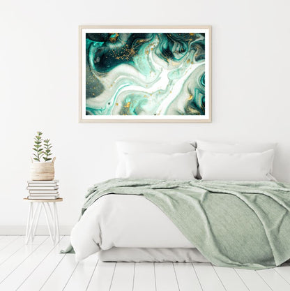 Green & Gold Abstract Design Home Decor Premium Quality Poster Print Choose Your Sizes