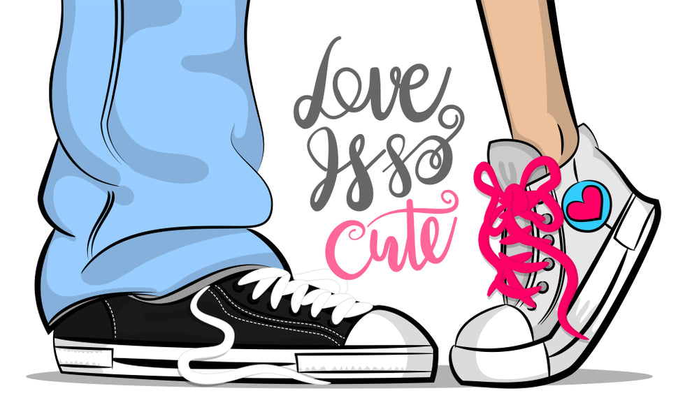 Girl & Boy Foot Vector Art Design Home Decor Premium Quality Poster Print Choose Your Sizes