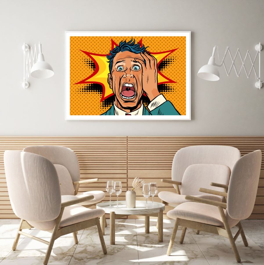Man Portrait Pop Art Design Home Decor Premium Quality Poster Print Choose Your Sizes