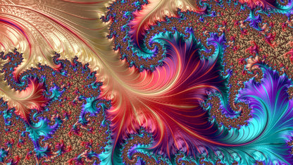 Colourful Abstract Fractal Design Print 100% Australian Made