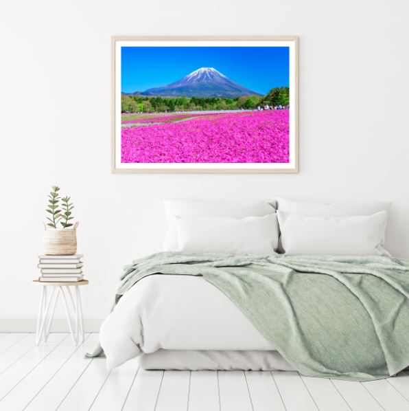 Flower Field & Mountain Scenery Home Decor Premium Quality Poster Print Choose Your Sizes