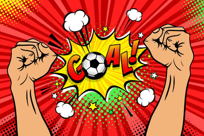 Goal Word & Hands Vector Pop Art Home Decor Premium Quality Poster Print Choose Your Sizes