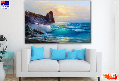 Sea Scenery Oil Painting Print 100% Australian Made
