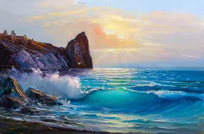 Sea Scenery Oil Painting Print 100% Australian Made