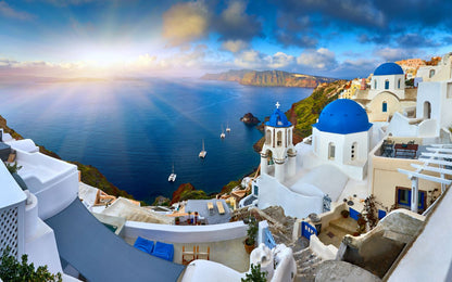 Oia Village in Santorini Island Photograph Print 100% Australian Made