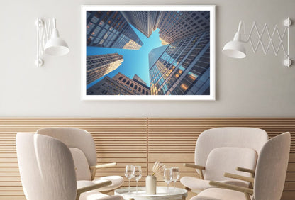 City Buildings View From Below Home Decor Premium Quality Poster Print Choose Your Sizes