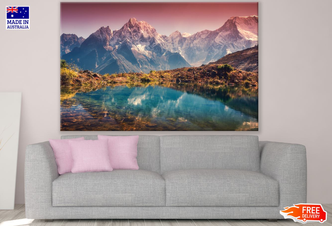 Lake & Mountain Scenery View Print 100% Australian Made