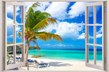 Sea Scenery Window Photograph Home Decor Premium Quality Poster Print Choose Your Sizes