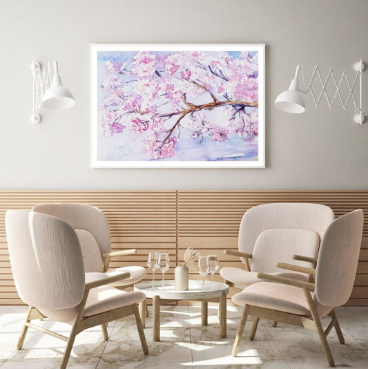 Colorful Flower Tree Watercolor Home Decor Premium Quality Poster Print Choose Your Sizes