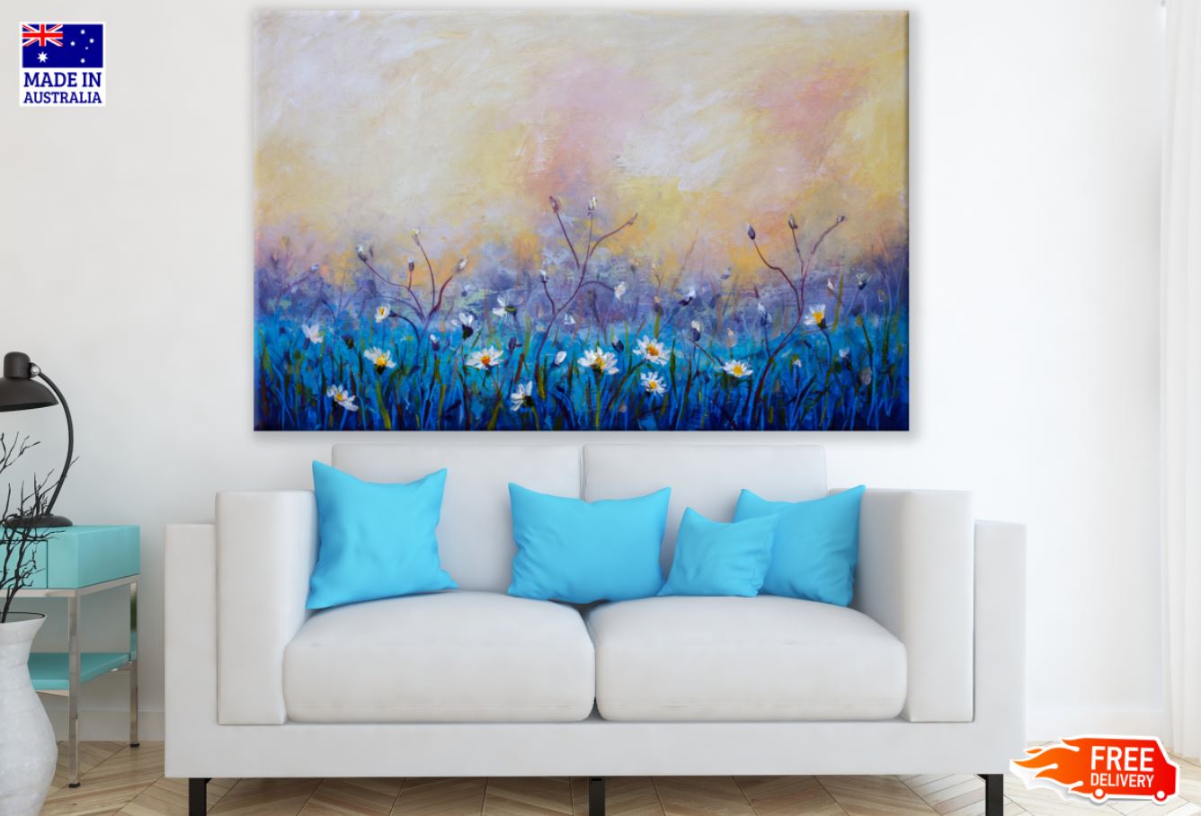 Colorful Flowers Oil Painting Print 100% Australian Made