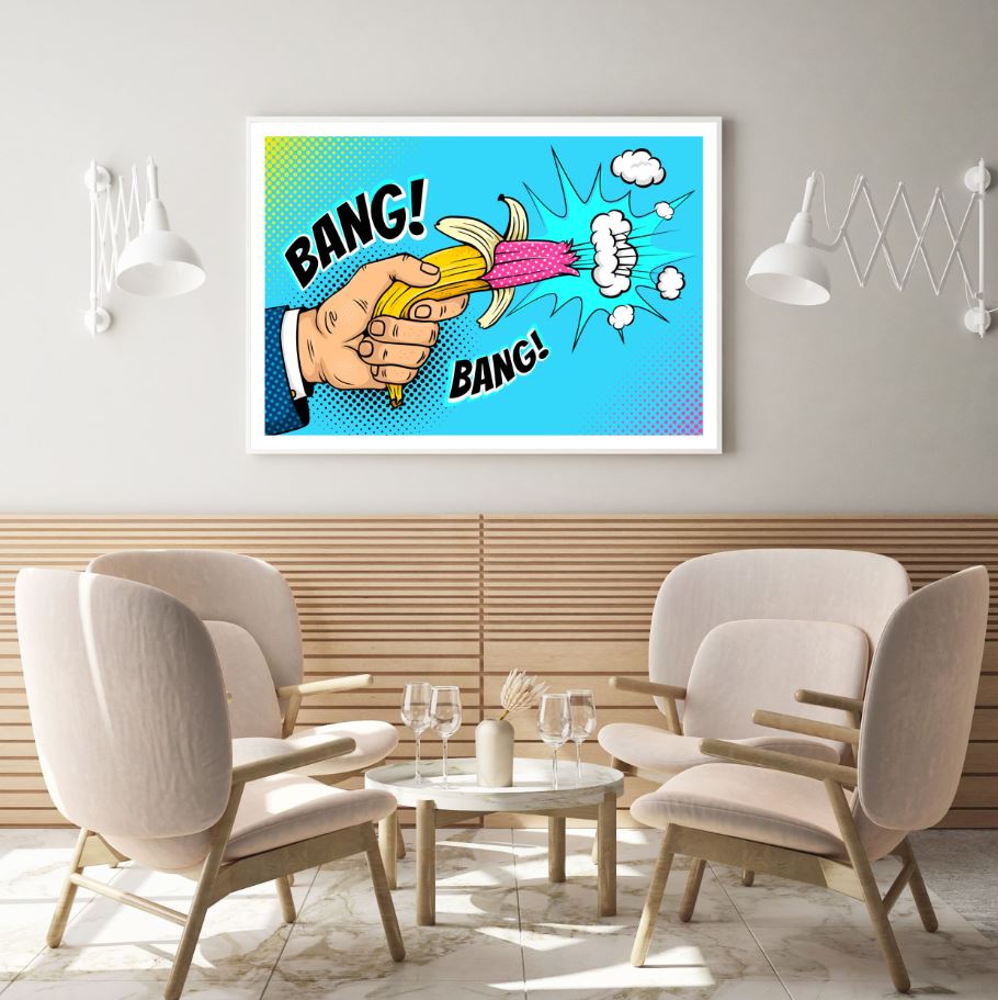 Fire from Banana Pop Art Design Home Decor Premium Quality Poster Print Choose Your Sizes