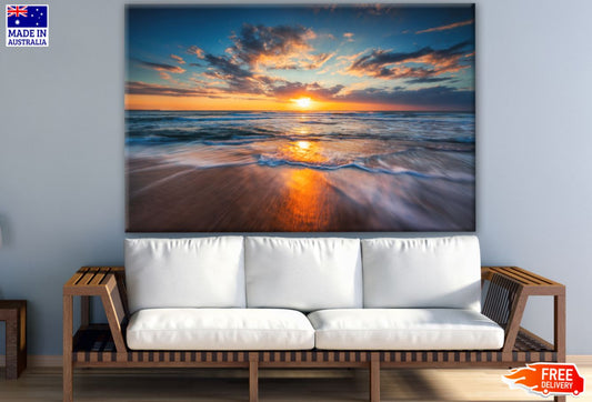 Sunset Sea Scenery Photograph Print 100% Australian Made