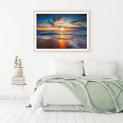 Sunset Sea Scenery Photograph Home Decor Premium Quality Poster Print Choose Your Sizes