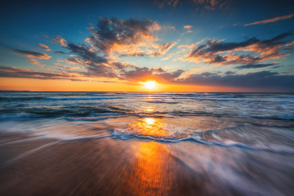 Beach Sunset Scenery Photograph Print 100% Australian Made