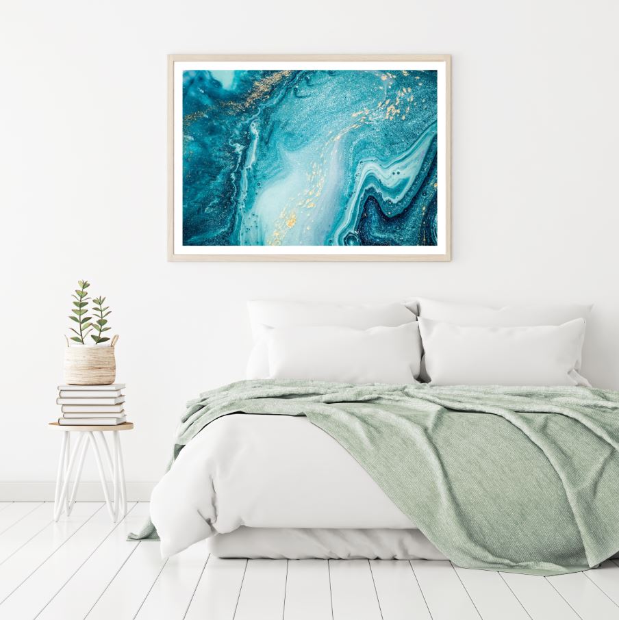 Green & Gold Abstract Design Home Decor Premium Quality Poster Print Choose Your Sizes