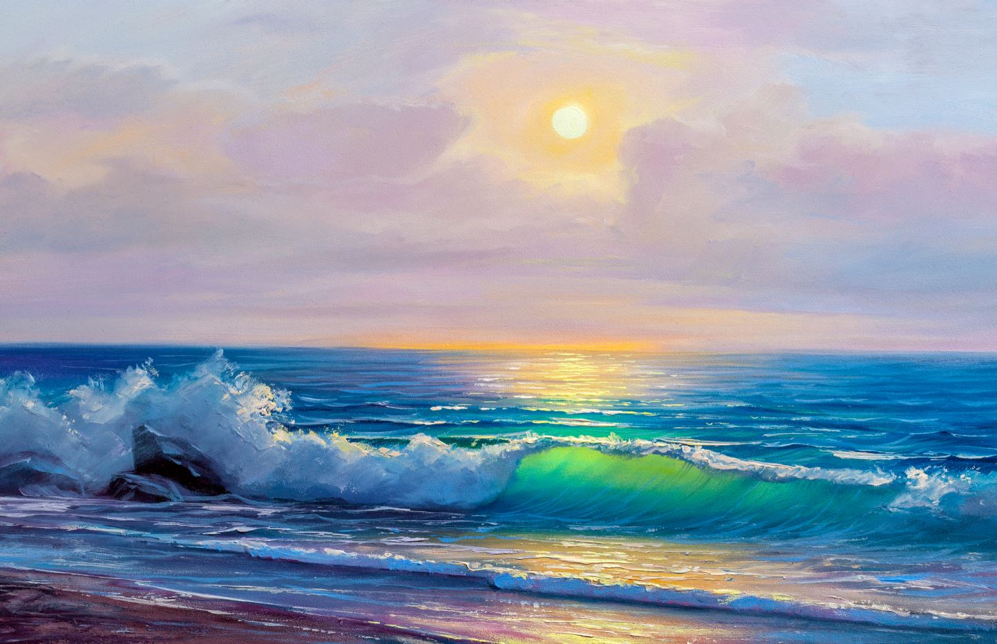Sea Scenery Oil Painting Print 100% Australian Made
