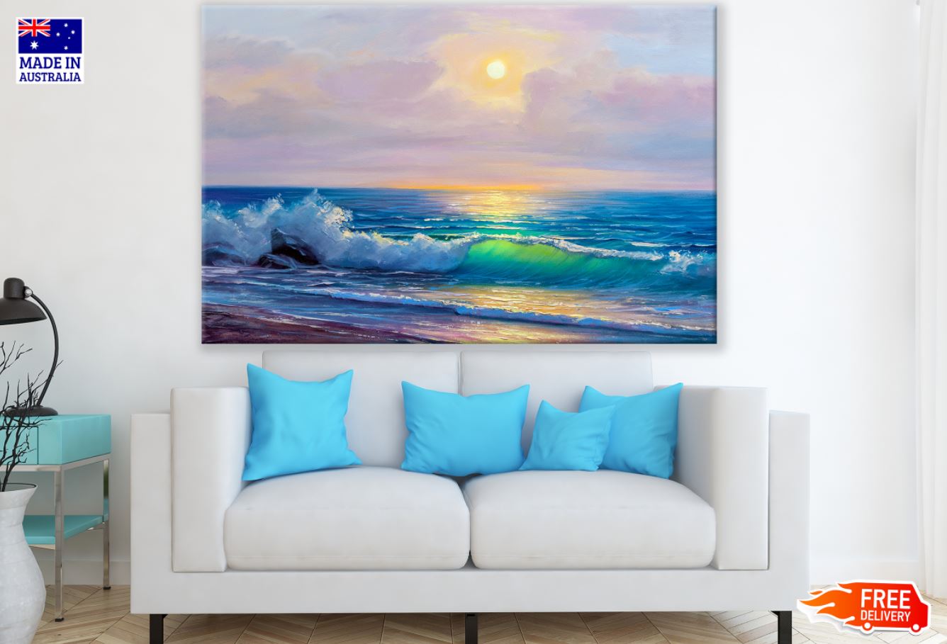 Sea Scenery Oil Painting Print 100% Australian Made
