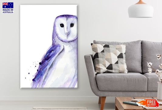 Owl Portrait Watercolor Painting Print 100% Australian Made