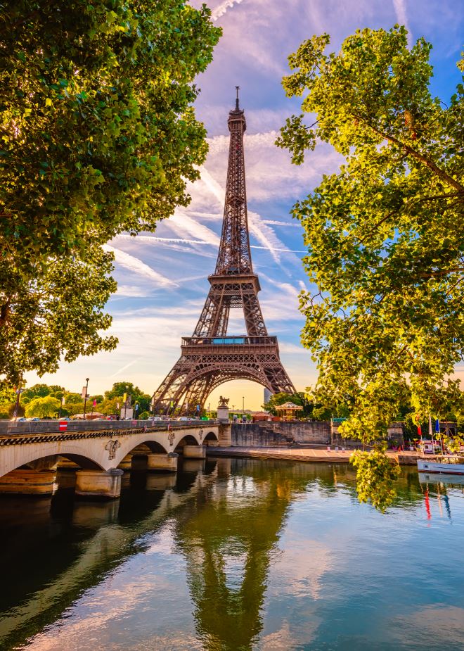 Eiffel Tower and River Seine in Paris Photograph Print 100% Australian Made