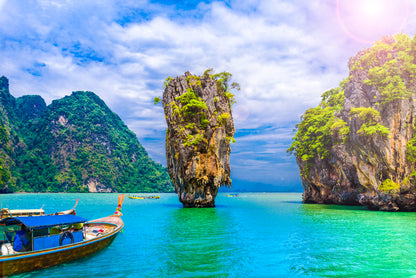 James Bond Island on Phang Nga bay, Thailand Beach Photograph Print 100% Australian Made