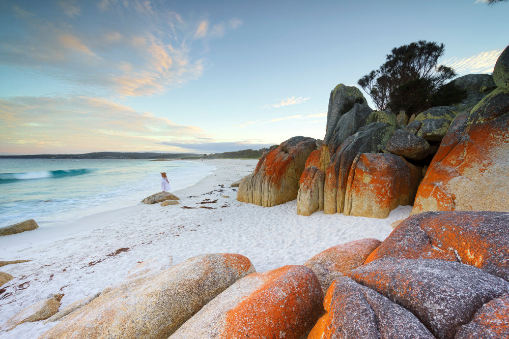 Huge Rocks in Beach Photograph Print 100% Australian Made