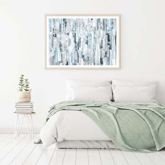 Blue White Black Abstract Design Home Decor Premium Quality Poster Print Choose Your Sizes