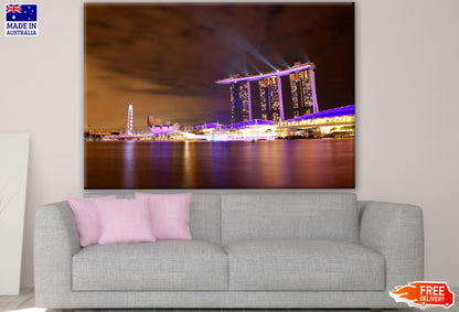 Marina Bay Sands Singapore Night View Photograph Print 100% Australian Made