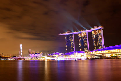 Singapore Night Scenery View Home Decor Premium Quality Poster Print Choose Your Sizes