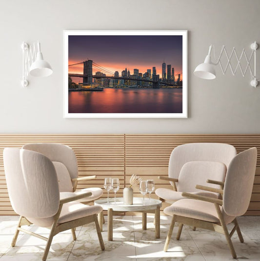 City Sunset Scenery Photograph Home Decor Premium Quality Poster Print Choose Your Sizes