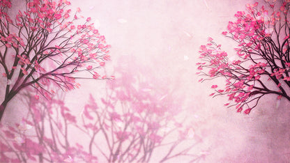 Pink Trees Design Digital Painting Home Decor Premium Quality Poster Print Choose Your Sizes