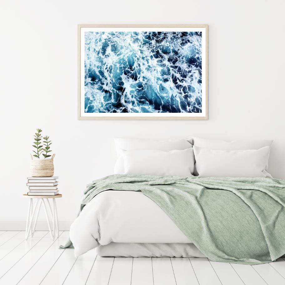 Blue & White Abstract Design Home Decor Premium Quality Poster Print Choose Your Sizes