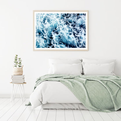 Blue & White Abstract Design Home Decor Premium Quality Poster Print Choose Your Sizes