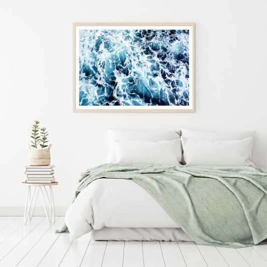 Blue & White Abstract Design Home Decor Premium Quality Poster Print Choose Your Sizes
