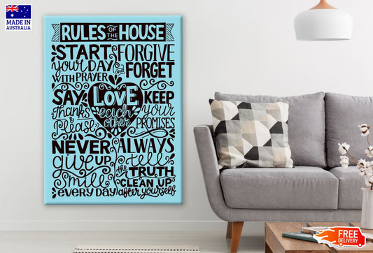 Blue & Black Quotes Vector Design Print 100% Australian Made