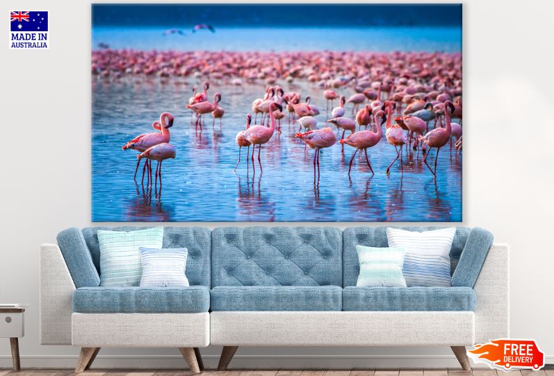 Flemingo Birds on a Lake Photograph Print 100% Australian Made