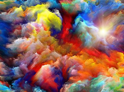 Colorful Abstract Painting Design Print 100% Australian Made